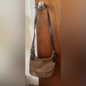 Vintage Coach Suede Crossbody